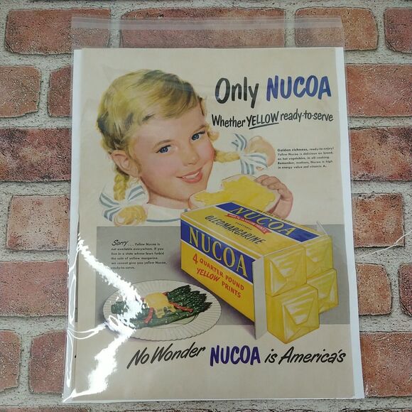 Nucoa Oleo Margarine - Large 2-Pg 21x13 - 1950 Orig Retro Vtg PRINT AD Ephemera - Picture 3 of 15